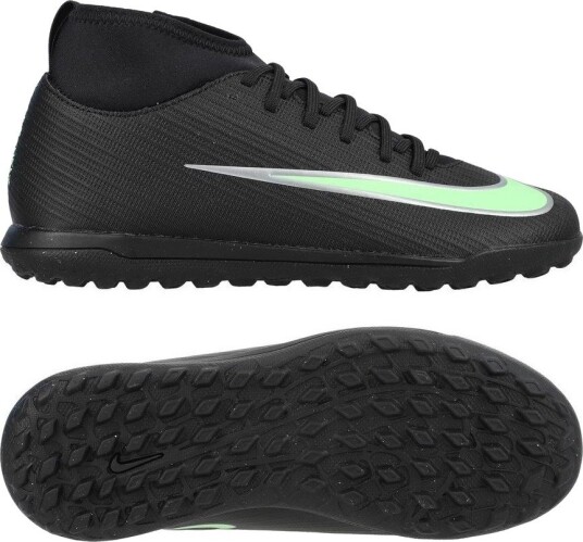 Nike Mercurial Superfly 11 Club Tf Shadow   Svart/illusion Green Barn   Turf (Tf) størrelse 36