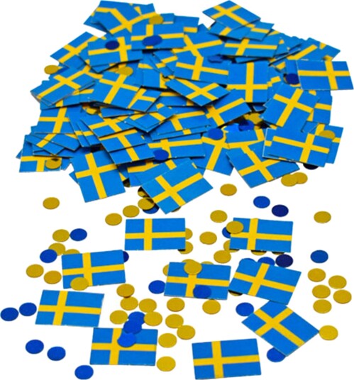 Hisab Joker Konfetti Svensk Flagg 79616