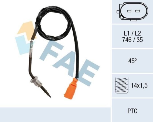 FAE 68035 Sensor, eksostemperatur