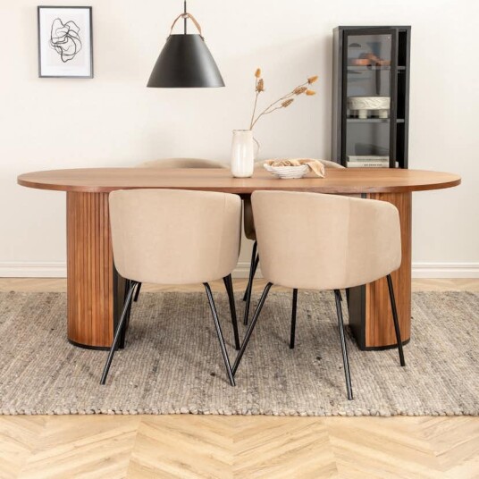 Venture Home Spisegruppe Venture Home Bianca med 4 Bergen Stoler Polyester GR22190