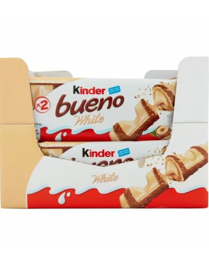 30 stk Kinder Bueno White Sjokolade Hel Eske
