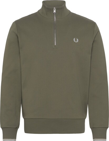 Fred Perry Half Zip Sweatshirt Khaki green XS Fred Perry Half Zip Sweatshirt Khaki green XS