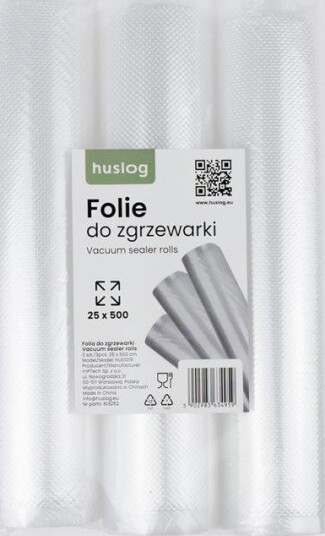 Huslog HUS1019 Vakuumposer Rull - Riflet, 25x500cm Huslog HUS1019 Vakuumposer Rull - Riflet, 25x500cm