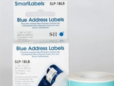 Seiko Instruments - Blau - 28 X 89 Mm 130 Stck. (1 Rolle(N) X 130) Adressetiketten - Für Smart Label Printer 100, 120, 200, 220, 620, 650Se, Ez30, Pro (16.06.2053)