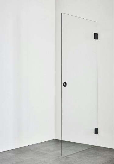 Hafa Infinity Dusjdør 80 cm, Sort/Klarglass