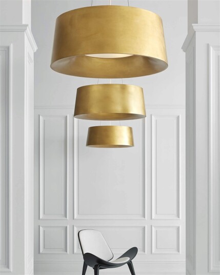 Halo taklampa Burnished Silver Leaf