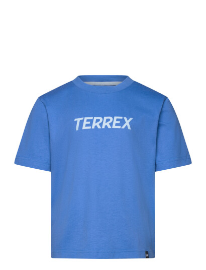 adidas Terrex K Mt Logo Tee Blue 170