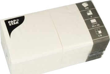 Papstar 82906 Hvit Tørkepapir Monokromatisk 49 G/M² 240 Mm 240 Mm