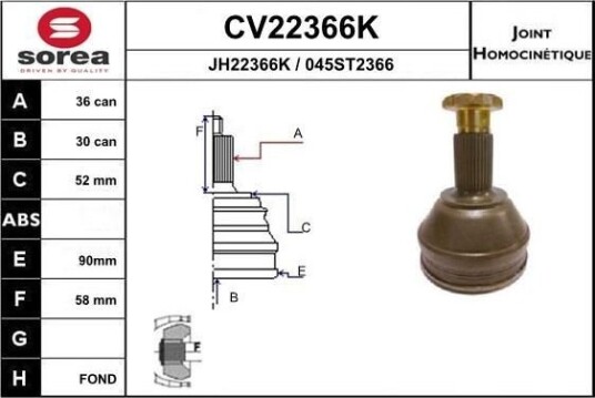 Drivledd EAI CV22366K Drivledd EAI CV22366K