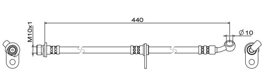 Bremseslange METZGER 4111846 Bremseslange METZGER 4111846