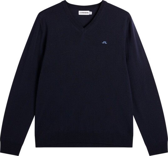 J.Lindeberg Lymann Knitted Sweater Blå Golfgenser herre JL Navy XX Large