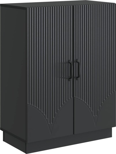Serviesskap Svart 66 x 34,5 x 87 cm Konstruert tre Serviesskap Svart 66 x 34,5 x 87 cm Konstruert tre