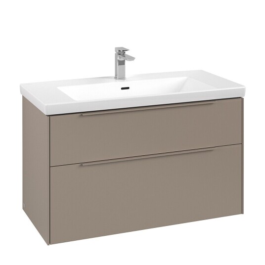 Villeroy & Boch Subway 3.0 Servantskap m/2 skuffer 973x576x478 mm Taupe Matt Villeroy & Boch Subway 3.0 Servantskap m/2 skuffer 973x576x478 mm Taupe Matt