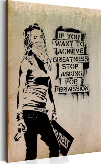 Bilde Graffiti Slogan By Banksy 40x60 Artgeist sp. z o. o.
