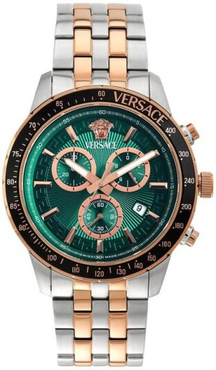 Versace Herreklokke VEZCA0424 Sport Grønn/Rose gulltonet stål Ø44 Versace Herreklokke VEZCA0424 Sport Grønn/Rose gulltonet stål Ø44