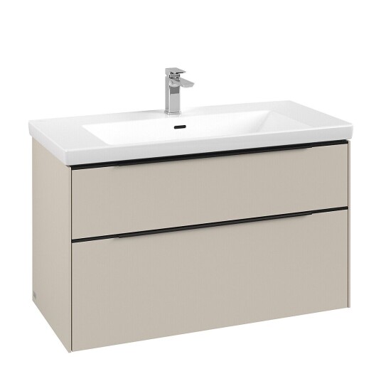 Villeroy & Boch  Subway 3.0 Servantskap m/2 skuffer 973x576x478 mm Lys Grå Matt