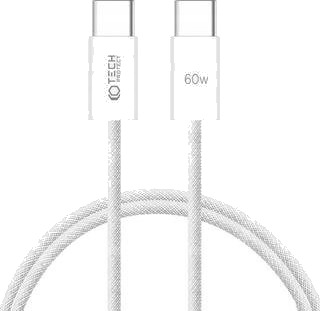 Tech-Protect UltraBoost Classic Type-C Kabel 60W/3A 1m - Hvit Tech-Protect UltraBoost Classic Type-C Kabel 60W/3A 1m - Hvit