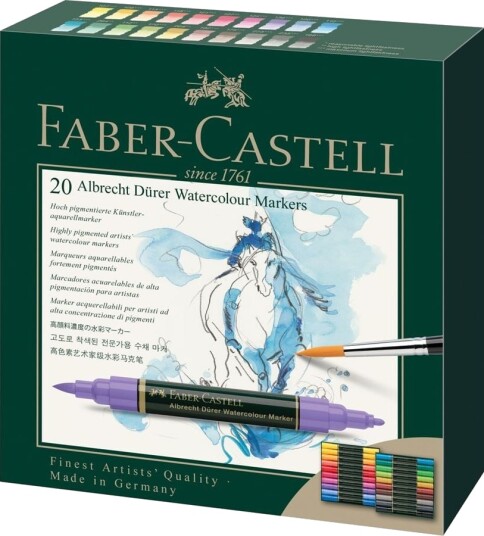 Faber-Castell Albrecht Dürer Watercolour Marker 20-pakke Faber-Castell Albrecht Dürer Watercolour Marker 20-pakke