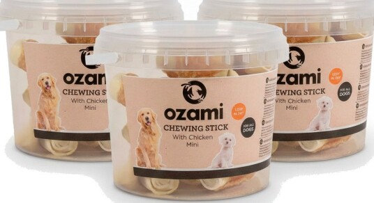 Ozami tyggesticks 6 cm bøtte 300 g