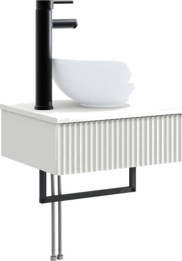  Vegghengt vask Hvit 40 x 35 x 39 cm Konstruert tre