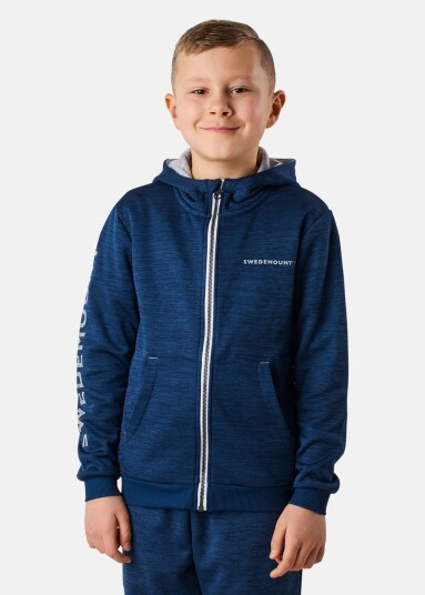 Swedemount Training Logo Zip Hood Jr Navy Melange/Lt Grey Mel 110 Hoodies