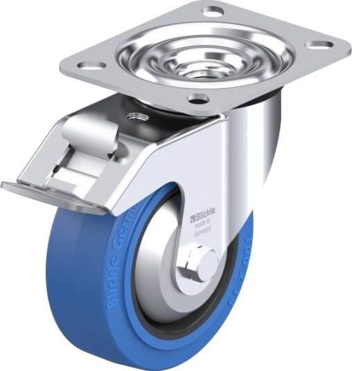 Blickle 369850 Le-Poev 100G-Fi-Sb-Fa Styrehjul Med Brems, Hjuldiameter 100 Mm, Bæreevne (Maks.) 150 Kg, 1 Stk