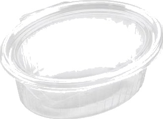 Salatbakke Clearshow 1000 Ml 204X166x67 Mm Oval Hængslet Låg Rpet Klar,6 Pk X 50 Stk/Krt