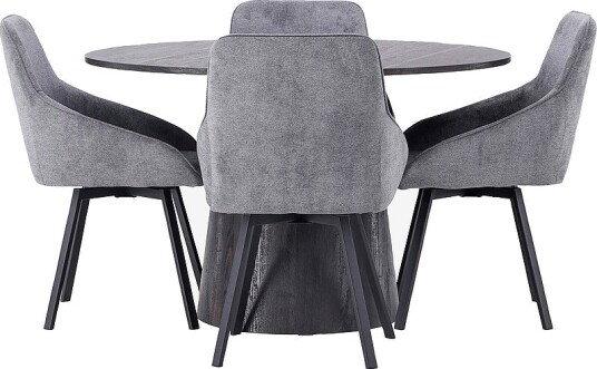 Venture Home Spisegruppe Lanzo med 4 stk stoler Rosie Svart Venture Home Spisegruppe Lanzo med 4 stk stoler Rosie Svart