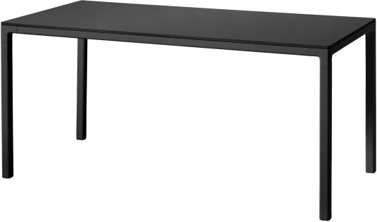 Hay - T12 Black Base Linoleum 160x80 Cm Spisebord Svart Mdf/metall/plast