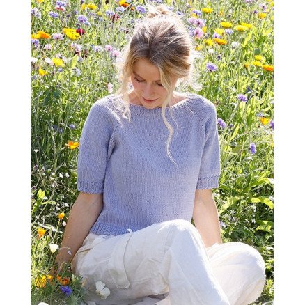 April Awakens by DROPS Design Topp Strikkeoppskrift str S XXXL