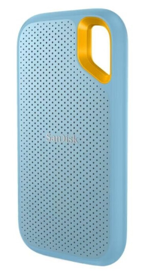 SanDisk Extreme Portable V2 USB 3.2 Ekstern SSD 2 TB Kryptert Himmelblå