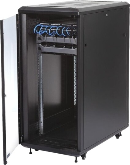 Startech 25U Network Rack Cabinet On Wheels 36In Deep Portable 19In 4 Post Network Rack Enclosure