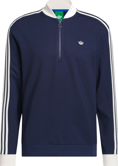 Adidas Golf Originals Originals F 3 Stripe 1/4 Zip Golfgenser herre Nindig Cwhite Medium