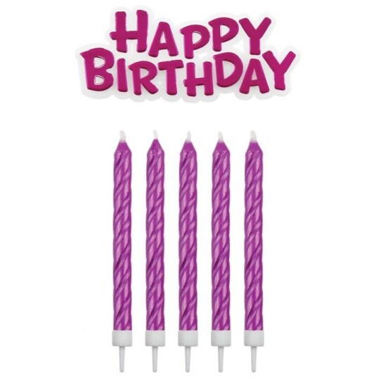 Pme Kakelys Og Happy Birthday Rosa Pk/17 