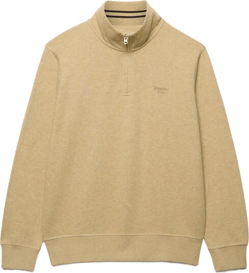 Superdry Essential Serif Logo Half Zip PUMICE STONE BEIGE MARL XXL Superdry Essential Serif Logo Half Zip PUMICE STONE BEIGE MARL XXL