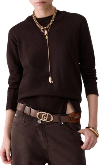 Liu Jo Dame Strikkevarer Brun XS,