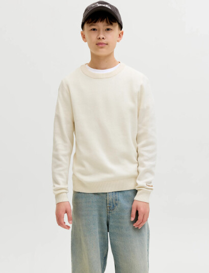 Jack & Jones Jornorrebro Light Knit Crew Neck Jnr Cream 152