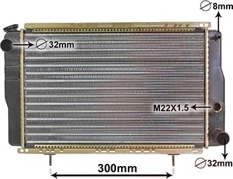 VAN WEZEL 43002001 Radiator motorkjøling