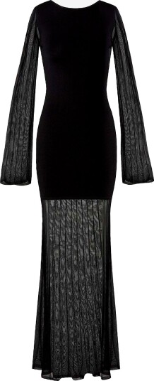 By Malina Maxikjole Haisley Sheer Knitted Maxi Dress Svart By Malina Maxikjole Haisley Sheer Knitted Maxi Dress Svart