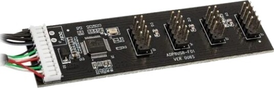Kolink USB 2.0 Hub card incl. 60cm USB & Molex cable USB hub 4 porter Svart Kolink USB 2.0 Hub card incl. 60cm USB & Molex cable USB hub 4 porter Svart