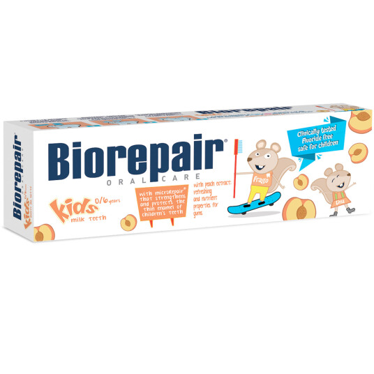 Biorepair Barnetannkrem Peach 0 6 år 50 ml