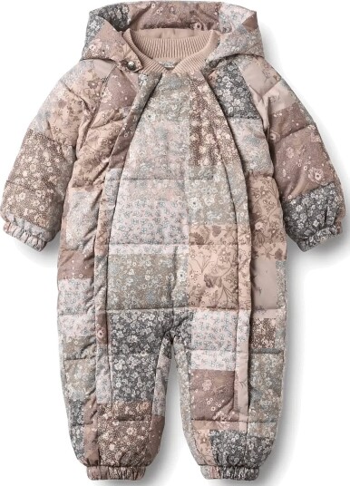 Wheat Puffer Suit Edem PATCHWORK FLOWERS 18/24M