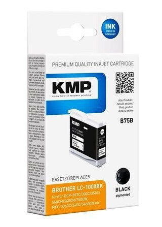 KMP B75B - black - ink cartridge (alternative for: Brother LC1000BK) - Blekkpatron Svart KMP B75B - black - ink cartridge (alternative for: Brother LC1000BK) - Blekkpatron Svart