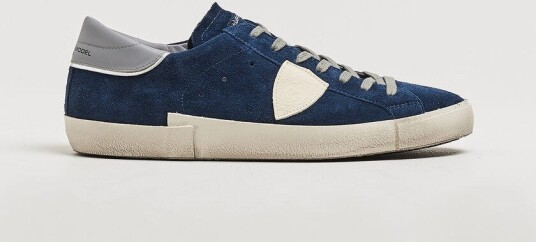 Philippe Model PRSX Low Top Suede Sneaker Blue/Grey