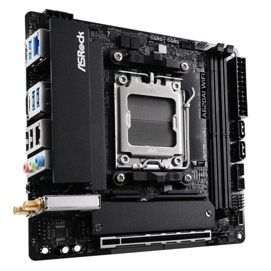 Asrock A620AI Mini-ITX Hovedkort med AM5 Socket og DDR5 RAM Asrock A620AI Mini-ITX Hovedkort med AM5 Socket og DDR5 RAM