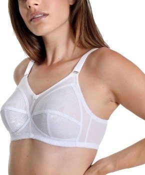 sassa BH Shiny Jacquard Soft Bra Full Cup Hvit B100 Dame