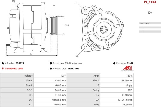 AS PL A0832S Dynamo AS PL A0832S Dynamo