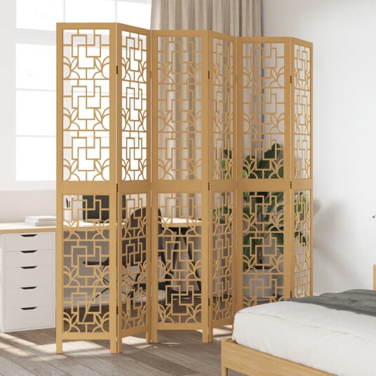 Romdeler 6 paneler brun heltre keisertre 8721012075726 Romdeler 6 paneler brun heltre keisertre 8721012075726