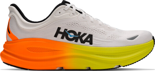 Hoka Men"s Bondi 9 White/Neon Tangerine 48 Hoka Men"s Bondi 9 White/Neon Tangerine 48