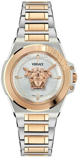 Versace Dameklokke VE8D00424 Hera Sølvfarget/Gulltonet stål Ø37 mm